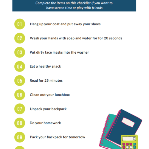 How to Create an After School Routine Checklist + A Free Printable